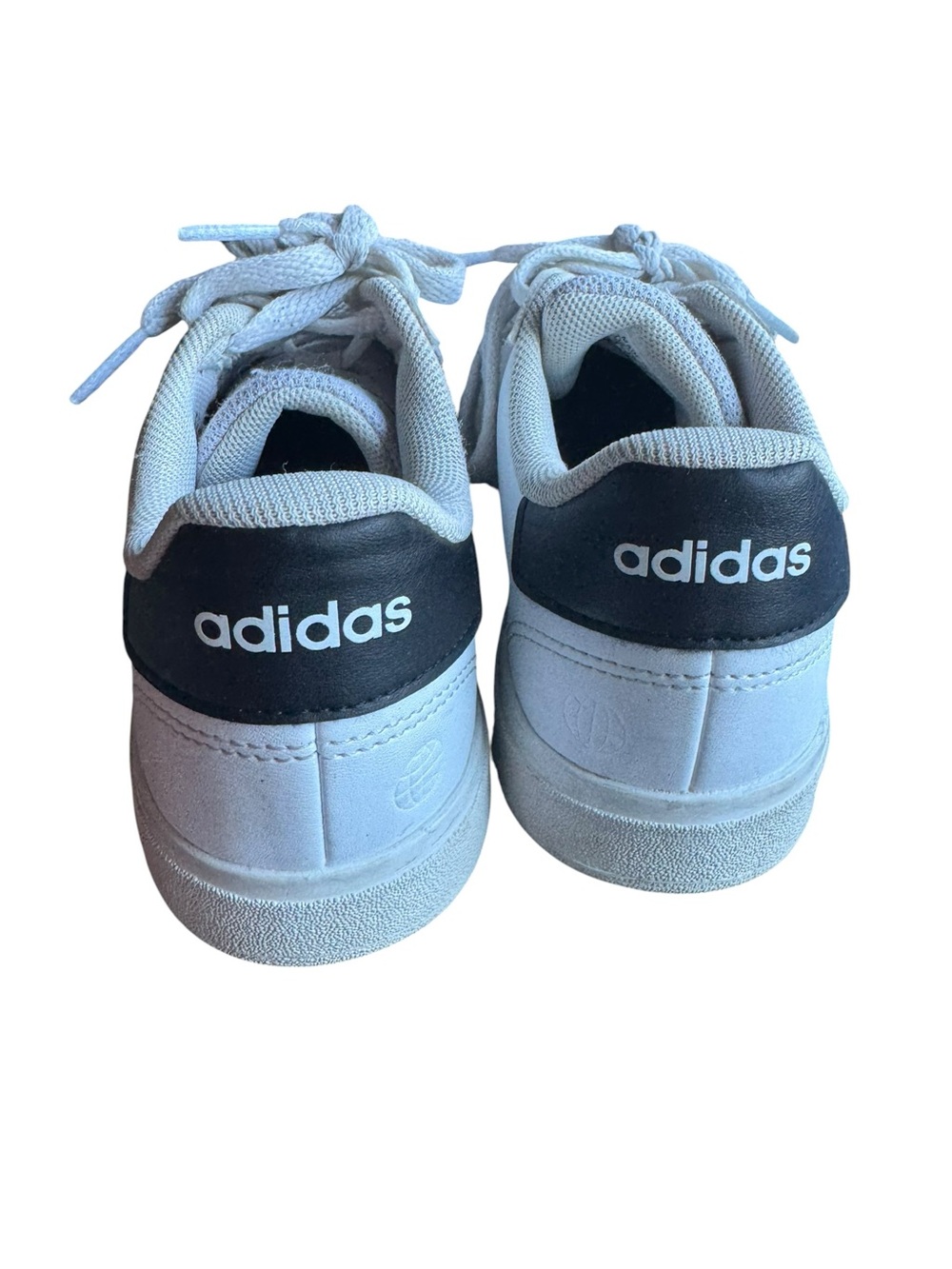 Adidas Kids White Black Stripe Sneakers Size 3 Youth Classic Courtcore - Picture 4 of 6